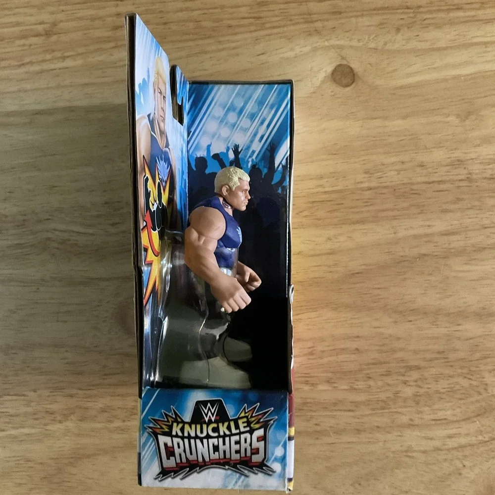2024 Mattel WWE Knuckle Crunchers‎ Cody Rhodes, Includes Barbell & Weight Belt